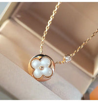 [
Bluetears-Jewels]SUN MOP GOLD 1 DIAMOND NECKLACE