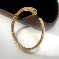 [
Bluetears-Jewels]PANTHERE GOLD DIAMOND OPEN BRACELET