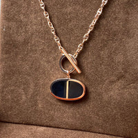 [
Bluetears-Jewels]CHAINE VERSO BLACK CERAMIC NECKLACE