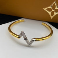[Blue Jewels]VOLTE UPSITE DOWN DIAMOND GOLD OPEN BRACELET