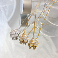 [
Bluetears-Jewels]FLOWER DIAMOND NECKLACE