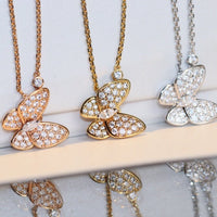 [
Bluetears-Jewels]BUTTERFLY DIAMOND NECKLACE