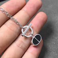 [
Bluetears-Jewels]CHAINE VERSO BLACK CERAMIC  NECKLACE