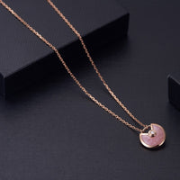 [
Bluetears-Jewels]AMULETTE ROSE GOLD PINK MOP NECKLACE