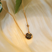 [
Bluetears-Jewels]SUN PEDANT PINK GOLD 1 DIAMOND NECKLACE