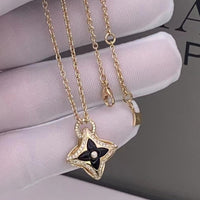 [
Bluetears-Jewels]STAR PEDANT PINK GOLD DIAMOND NECKLACE