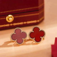 [
Bluetears-Jewels]CLOVER MEDIUM 1 MOTIFS CARNELIAN  EARRINGS