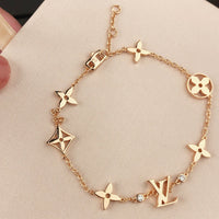 [Blue Jewels]STAR AND SUN 7 MOTIFS GOLD BRACELET
