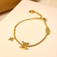 [Blue Jewels]LOGO STAR MOTIF GOLD BRACELET