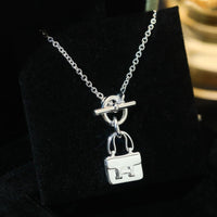 [Blue Jewels]POP H PEDANT SILVER NECKLACE
