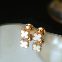 [
Bluetears-Jewels]CLOVER MINI 9.5MM WHITE MOP EARRINGS