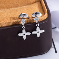 [Blue Jewels]VIDYLLE SILVER DIAMOND MINI DROP EARRINGS
