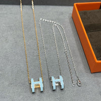[Blue Jewels]POP H SKY BLUE NECKLACE