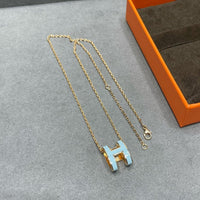 [Blue Jewels]POP H SKY BLUE NECKLACE