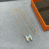 [
Bluetears-Jewels]POP H SKY BLUE NECKLACE