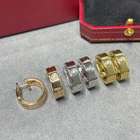 [
Bluetears-Jewels]LOVE 5.5MM 1 DIAMOND EARRINGS