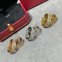 [
Bluetears-Jewels]LOVE 5.5MM DIAMOND PAVED EARRINGS