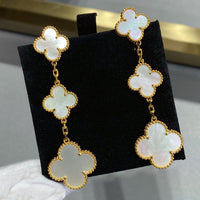 [Blue Jewels]CLOVER MOP 3 MOTIFS GOLD EARRINGS