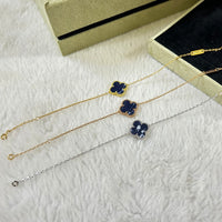 [Blue Jewels] Armband mit Kleeblattmotiv und Pietersit