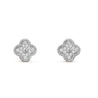 [Blue Jewels]CLOVER MINI DIAMOND STUD EARRINGS