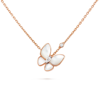 [
Bluetears-Jewels]BUTTERFLY MOP DIAMOND NECKLACE