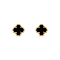 [
Bluetears-Jewels]CLOVER MINI 9.5MM BLACK MOP EARRINGS