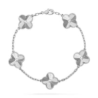 [Blue Jewels]CLOVER SILVER 5 MOTIFS BRACELET