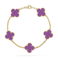[
Bluetears-Jewels] CLOVER 5 MOTIF VIOLET BRACELET COLLECTION