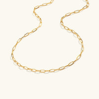 Amber Gold Chain Necklace