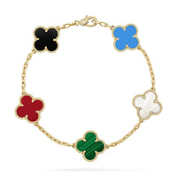 [
Bluetears-Jewels]CLOVER 5 MOTIFS MULTICOLOR BRACELET