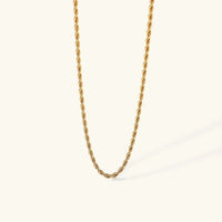 Calle Rope Chain Gold Necklace