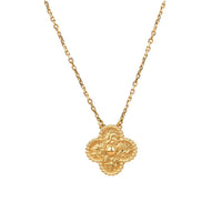[
Bluetears-Jewels]CLOVER 15MM  BRONZING NECKLACE