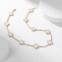 [
Bluetears-Jewels]CLOVER 10 MOTIFS WHITE MOTHER OF PEARL NECKLACE