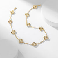 [
Bluetears-Jewels]CLOVER 10 MOTIFS LASER NECKLACE