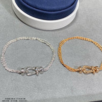 [
Bluetears-Jewels]FORCE SMALL HORSESHOE  DIAMOND CHAIN ROPE BRACELET