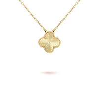 [
Bluetears-Jewels]CLOVER 15MM LASER NECKLACE
