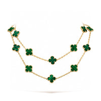 [
Bluetears-Jewels]CLOVER 20 MOTIFS MALACHITE GOLD