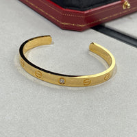 [Blue Jewels]LOVE BRACELET 6.1MM 1 DIAMOND OPEN CUFF