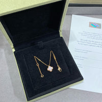 [
Bluetears-Jewels]CLOVER 9.5MM PINK MOTHER OF PEARL SINGLE FLOWER NECKLACE