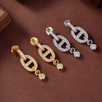 [
Bluetears-Jewels]HM CHAINE DIAMOND EARRINGS