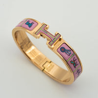 [
Bluetears-Jewels]H PINK GOLD BRACELET PINK CERAMIC