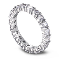 [Blue Jewels]Sparkling Round Cut Tennis Ring