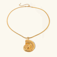 Cascadia Nautilus Gold Necklace