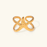 Aurelie Gold Starfish Ring