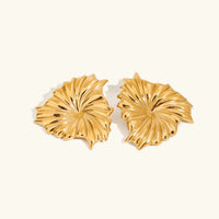 Rafaela Sculpted Petal Gold Earrings