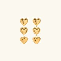Aimee Gold Heart Earrings