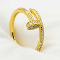 [
Bluetears-Jewels]JUSTE RING 1.8MM GOLD DIAMONDS