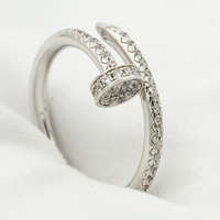 [
Bluetears-Jewels]JUSTE RING 1.8MM SILVER DIAMONDS