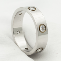 [
Bluetears-Jewels]LOVE RING 5.5MM 6 DIAMONDS SILVER