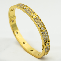 [
Bluetears-Jewels]LOVE BRACELET 6.1MM DIAMOND-PAVED 10 BIG DIAMONDS